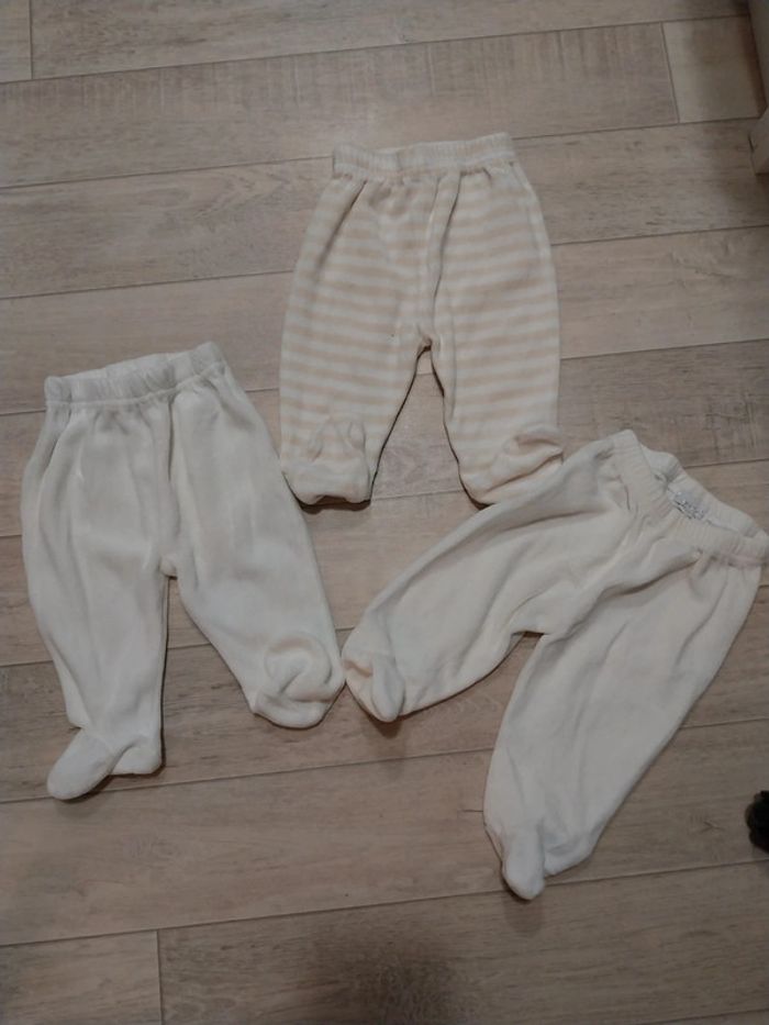Lot 3 bas pyjama velours T3M