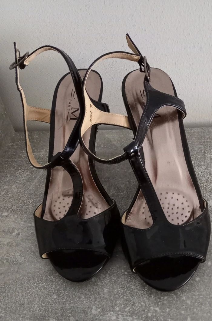 Sandales Vintage talons compensés p38 - photo numéro 3