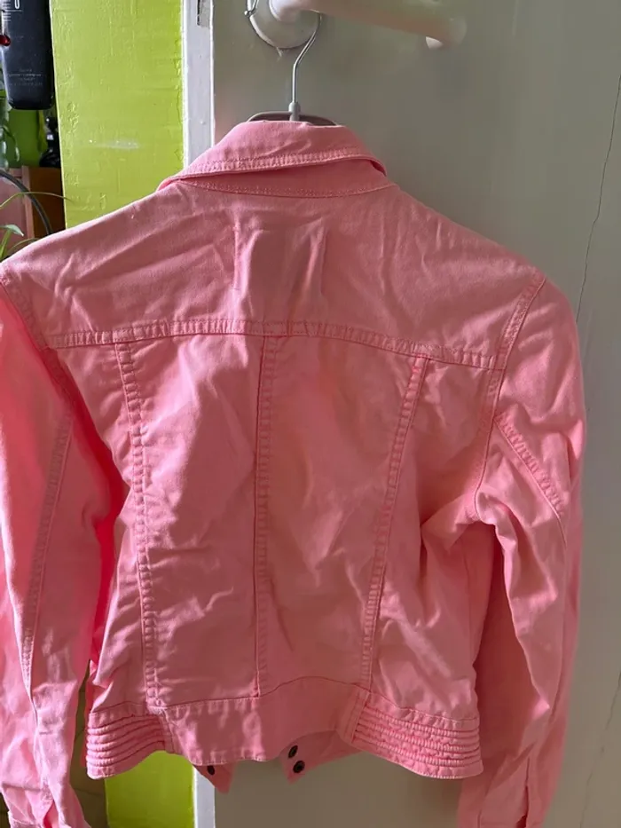 Veste jeans rose - photo numéro 6