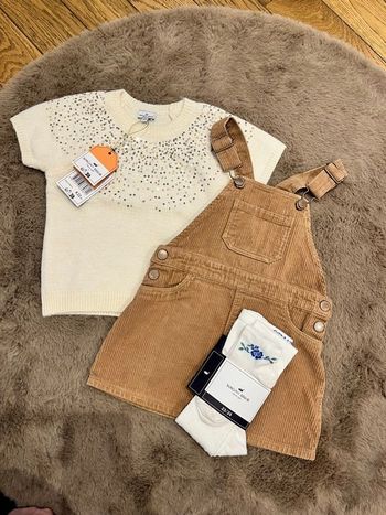 Robe velours et pull sergent-major neuf 3 ans