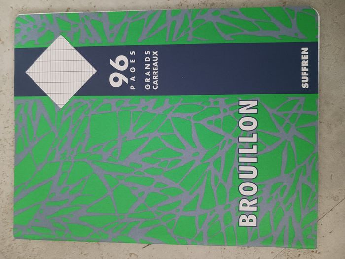 cahier de brouillon 96 pages grands carreaux Suffren