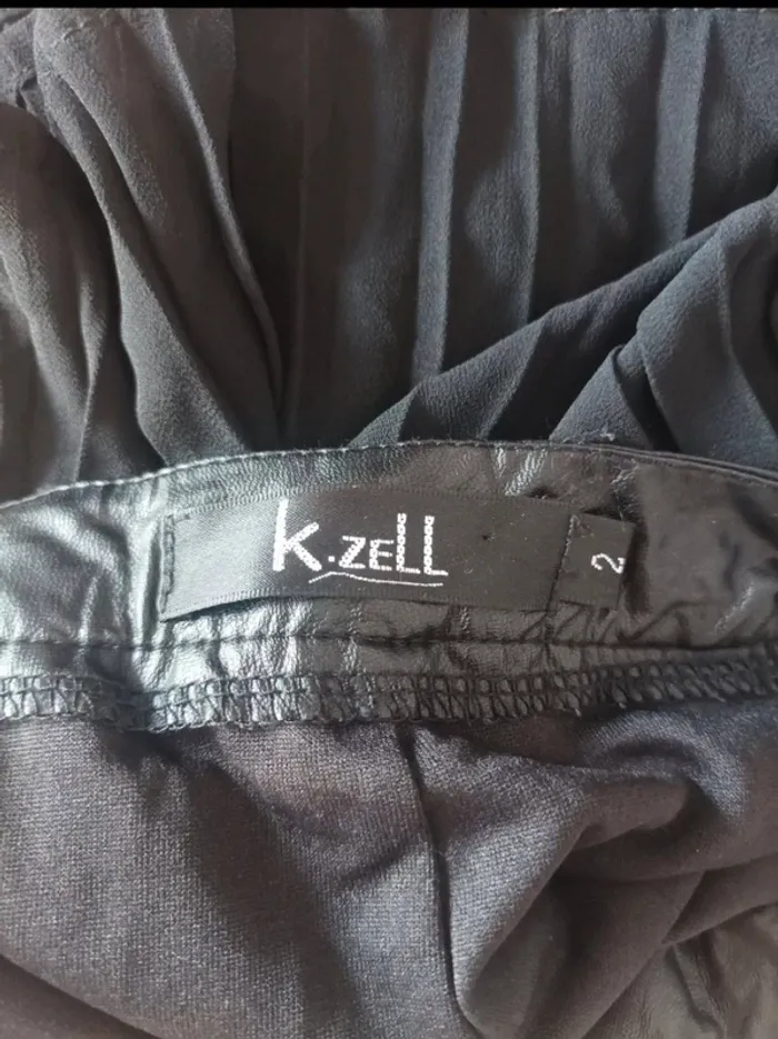 Jupe short noir effet plissé K.zell femme taille 38 - photo numéro 4