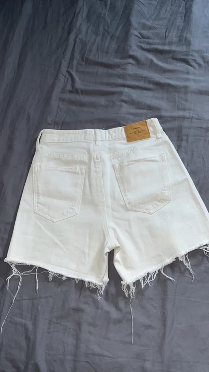 Short en jean long blanc - photo numéro 4