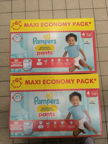 Pampers premium pants T4 - 2*82 couches culottes