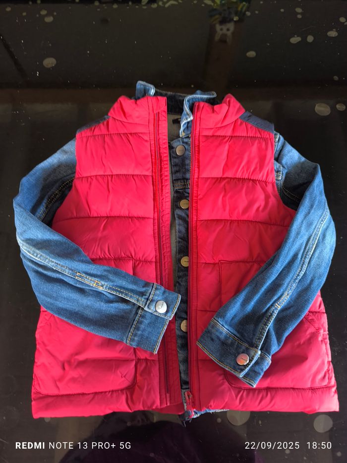 Veste en jeans et doudoune sans manche 6 ans garçon