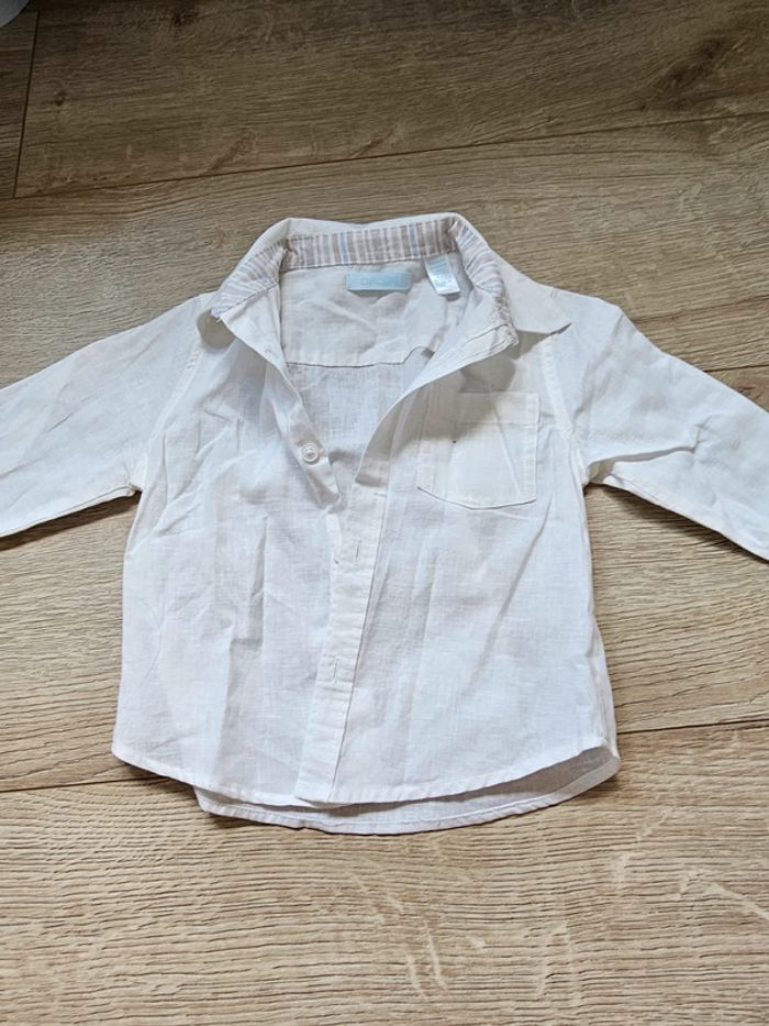 Chemise 12 mois Lapin bleu