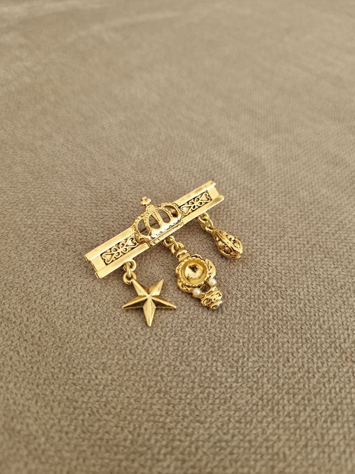 Broche dorée décorative vintage - photo numéro 5