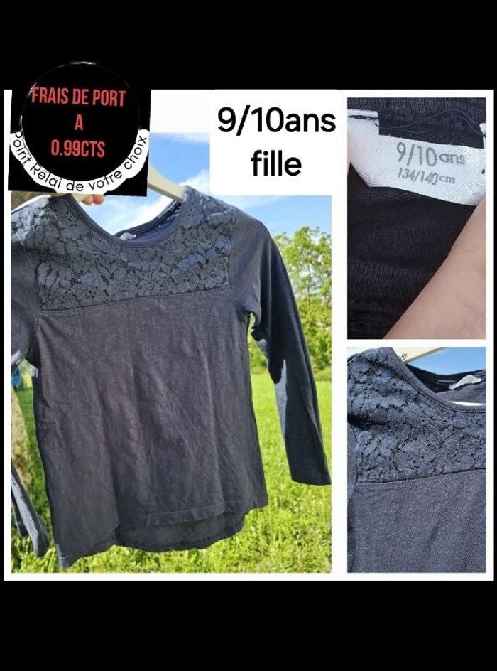 Tee-shirt manche longue 9/10ans fille