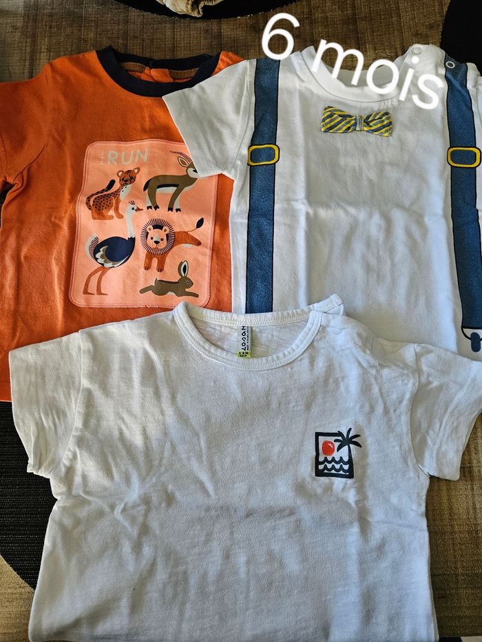 Lot 3 tee-shirt 6 mois