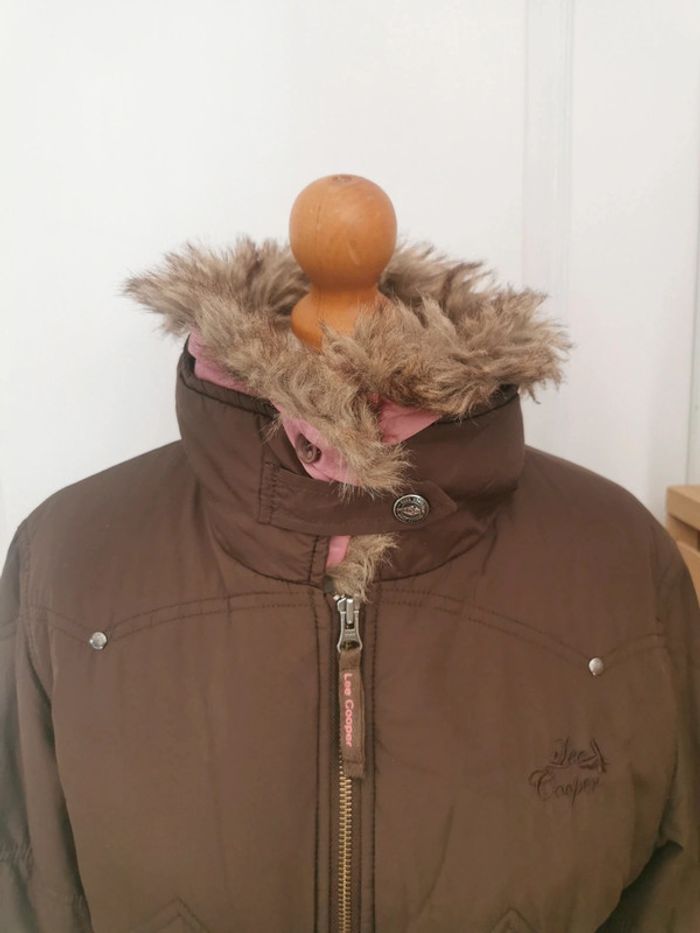 Doudoune marron lee cooper taille L tbe - photo numéro 7