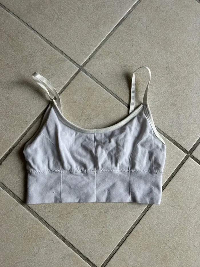 Brassière/bralette grise claire à bretelles réglables - photo numéro 5