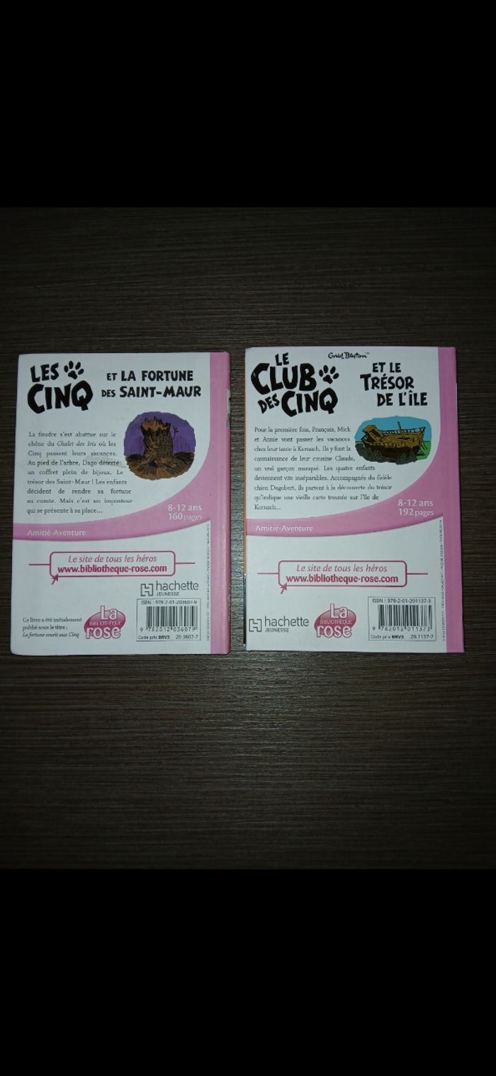 Lot de 2 livres bibliothèque rose le club des cinq des 8 ans - photo numéro 2