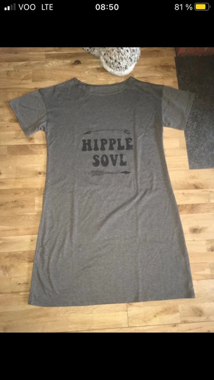 Petite robe grise coton M/L