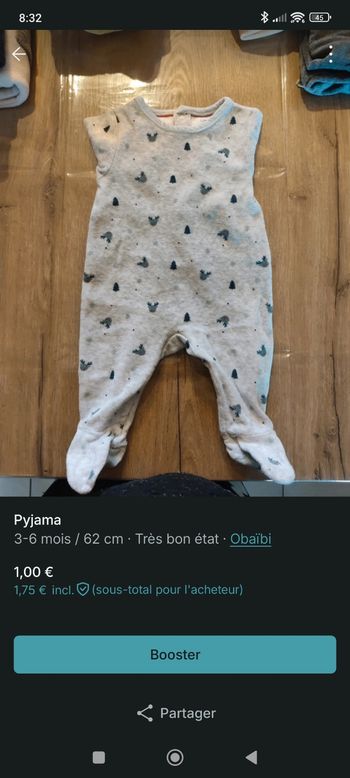 Pyjama velours