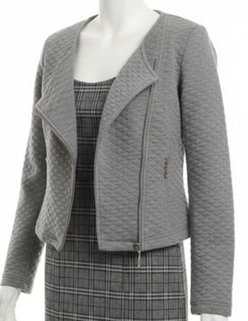 Veste matelassée grise - Style Perfecto - T1