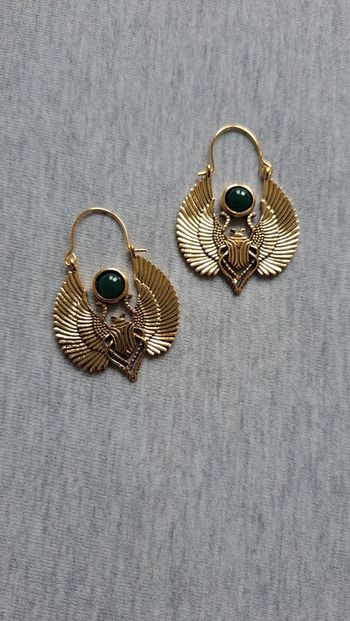 Boucles d'oreilles Scarabée