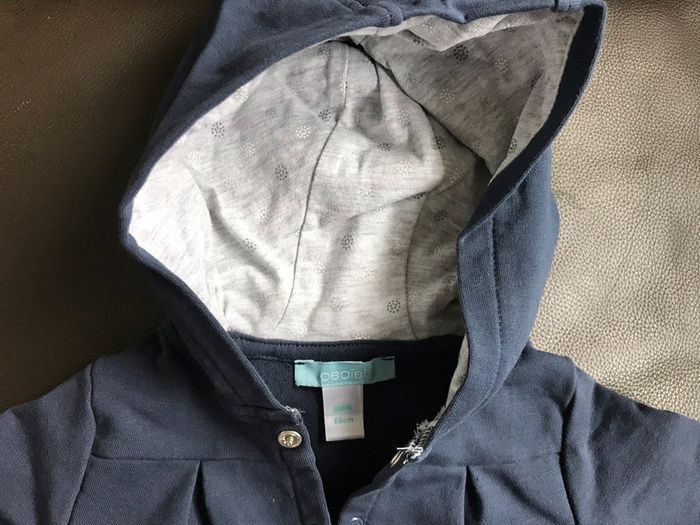 Gilet avec capuche bébé fille 6 mois Obaibi - photo numéro 2