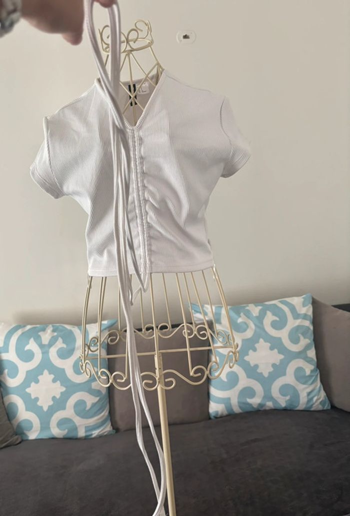 Top blanc H&M Divided - Taille S - photo numéro 9