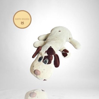 Peluche Chien blanc marron Vulli Pitou Puppies A1048