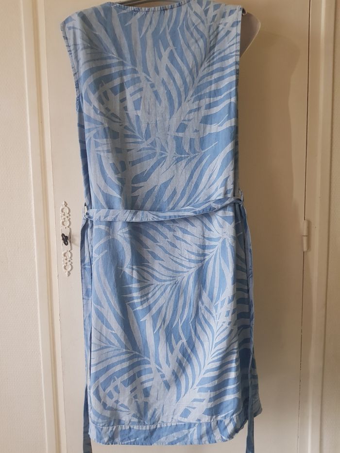 Robe d’été bleue Christine Laure – fluide, ceinturée, très bon état - photo numéro 3