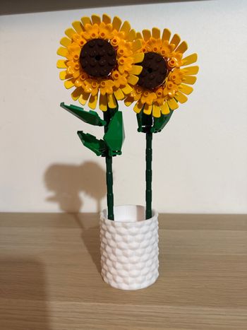 Vase/pot idéals fleurs tournesols lego 