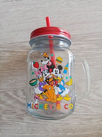 Verre à paille Mickey Disney neuf 