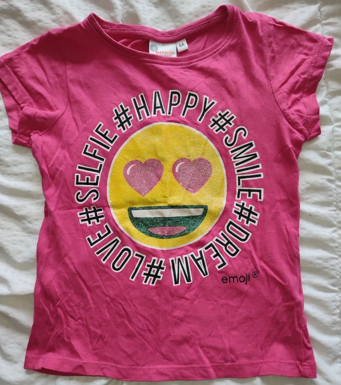 Tee-shirt fille 6 ans / emoji