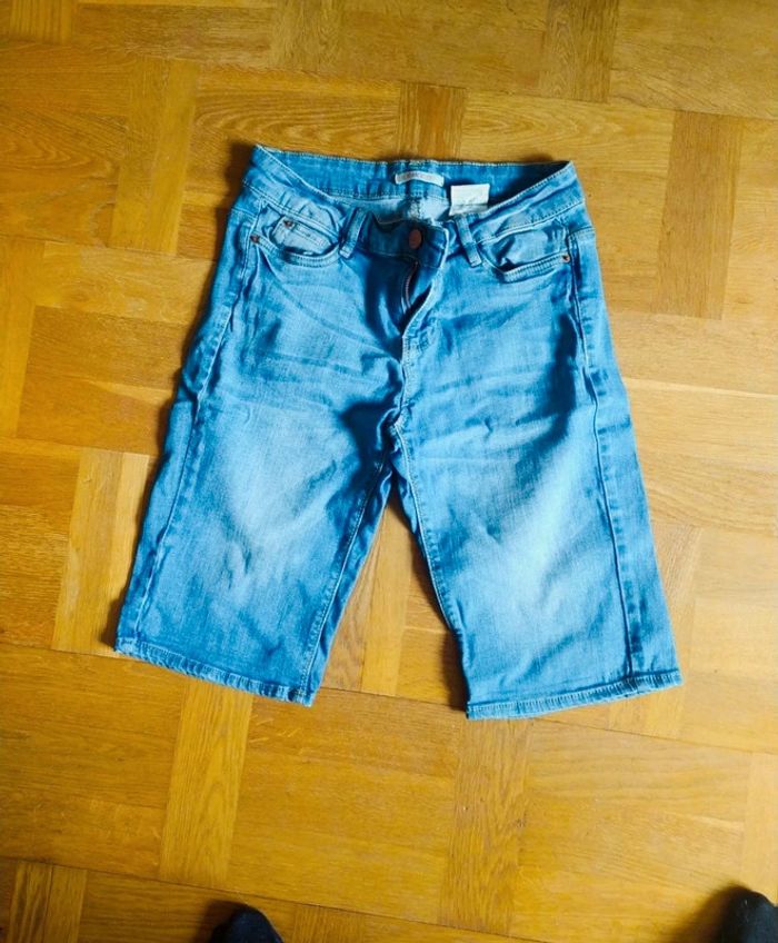 Short bermuda taille 36 camaïeu bleu jeans