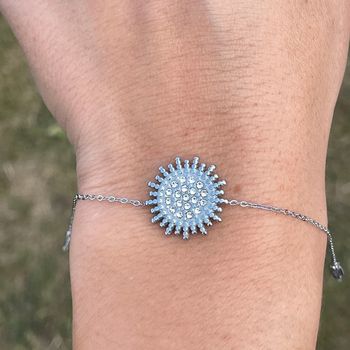 Bracelet argenté 100 % acier inoxydable/chirurgicale et hypoallergénique