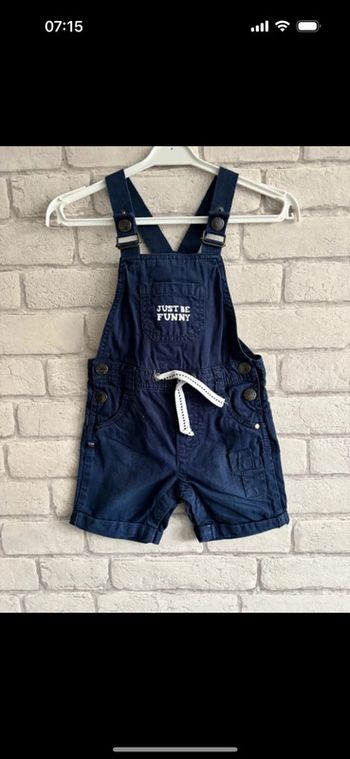 Salopette short gemo taille 12 mois