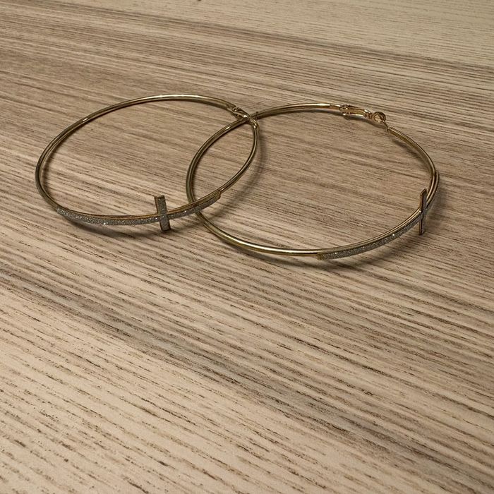 Boucles d’oreilles créoles • doré & argenté 🌿