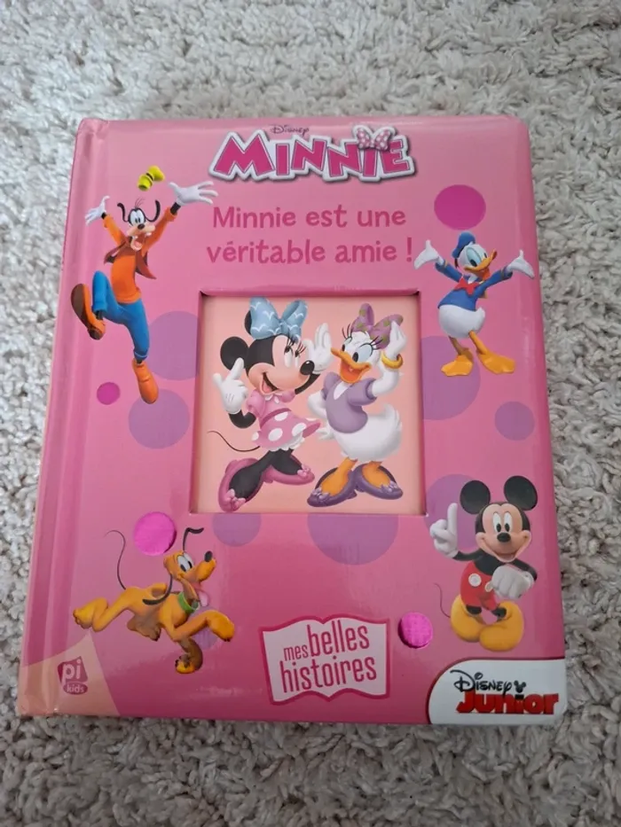 Livre Minnie cartonnée avec 3 histoires