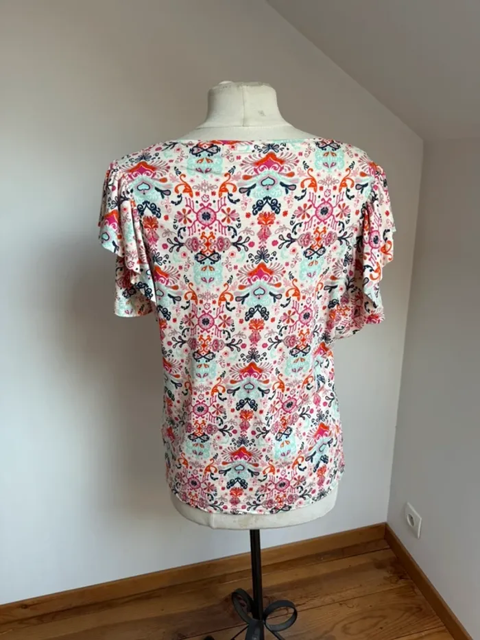 Superbe haut t shirt blouse Damart neuf coton et modal 🌸 42 44 - photo numéro 5
