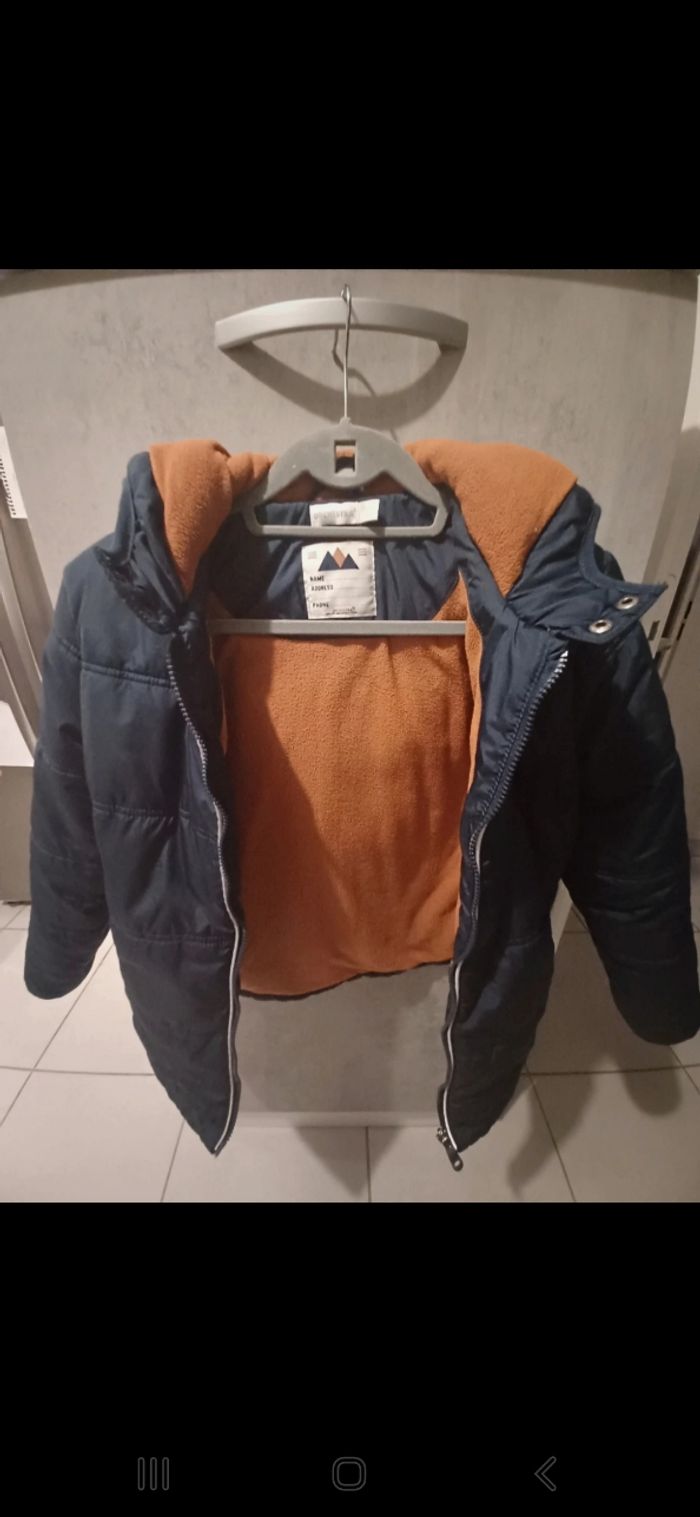 Doudoune matelassée à capuche bleu marine - photo numéro 2