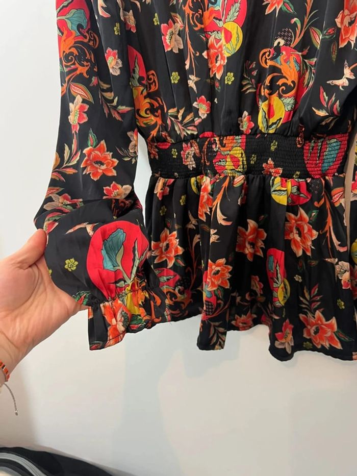 Blouse noir multicolore - photo numéro 5