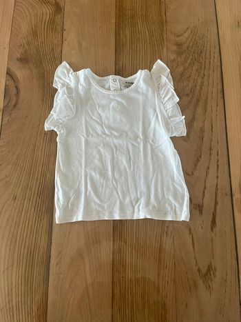 🤍 Tee-shirt blanc – 24 mois – Kiabi 👶