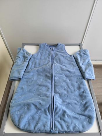 Gigoteuse en polaire avec manches amovibles par pressions (Bleu) 0-6 mois Kiabi