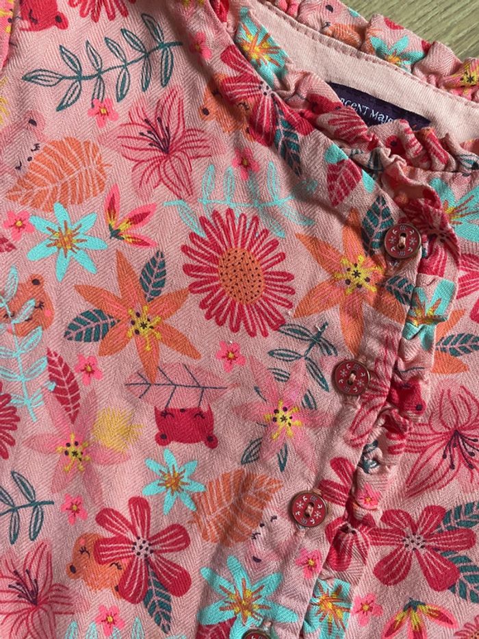 Blouse chemise sergent major motif fleurs - photo numéro 3