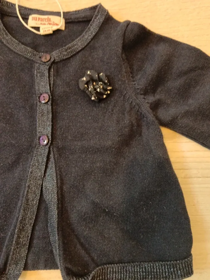 Gilet manches longues 74 cm 12 mois DPAM - photo numéro 2