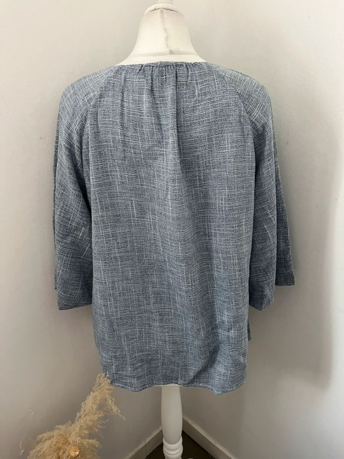 Blouse bleue chiné Zara S comme neuve - photo numéro 5