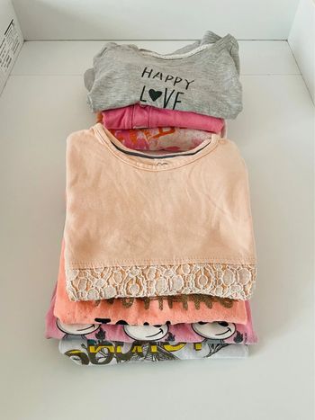 Tee shirt manche courte et longue 24 mois fille