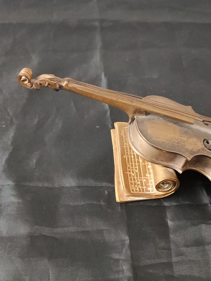 Ancienne boite violon bronze - photo numéro 3