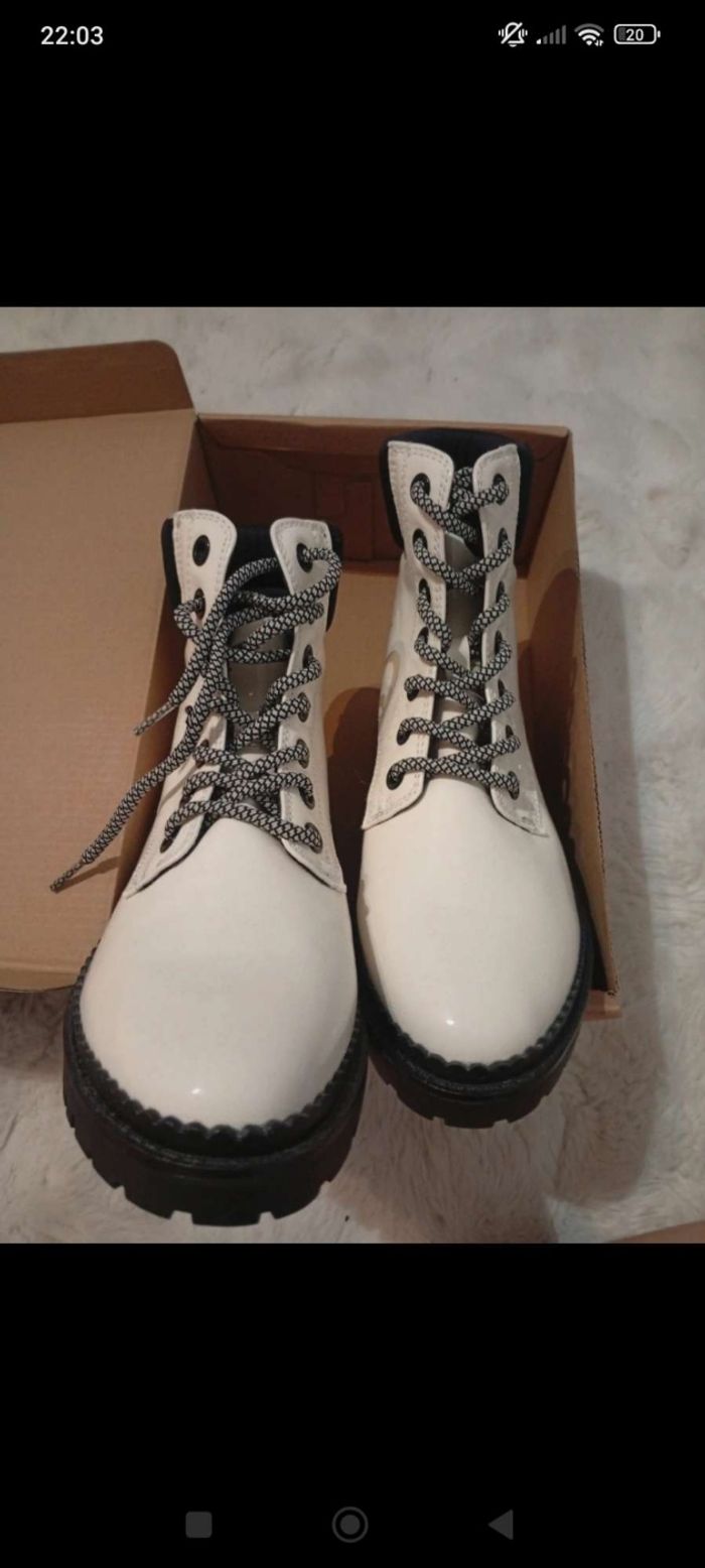 Bottines crème