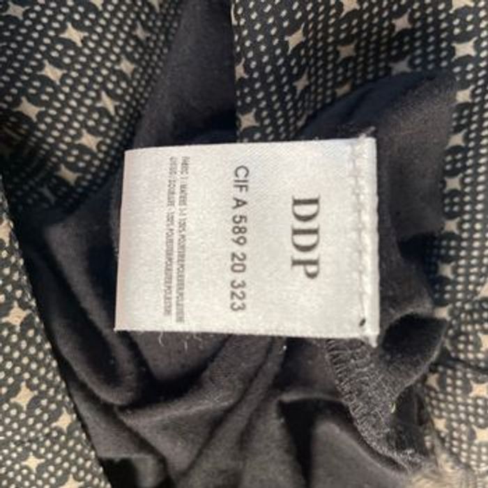 Jupe noire à volants DDP Taille L imprimé graphique doublée made in France V057 - photo numéro 9