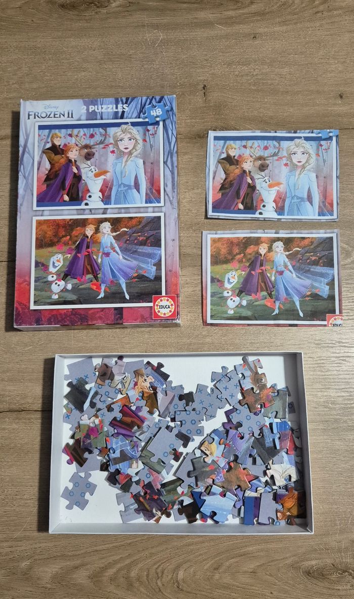 2 puzzles La Reine des neiges - photo numéro 2