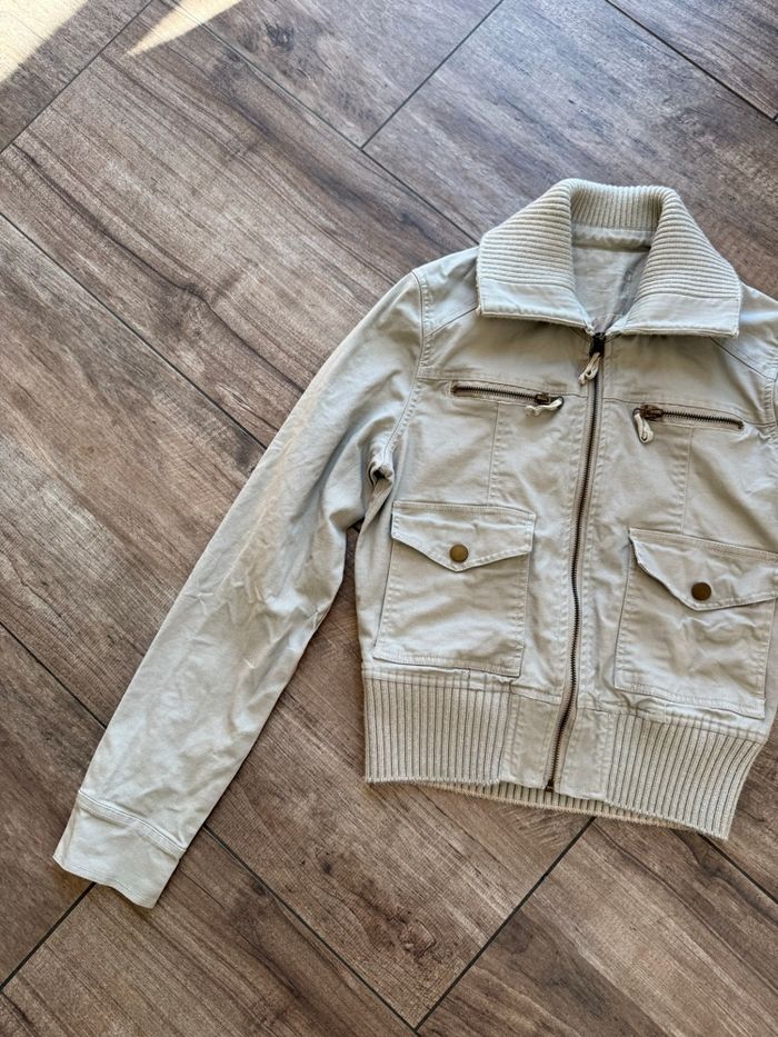 Veste zippée bi matière mixte - photo numéro 3