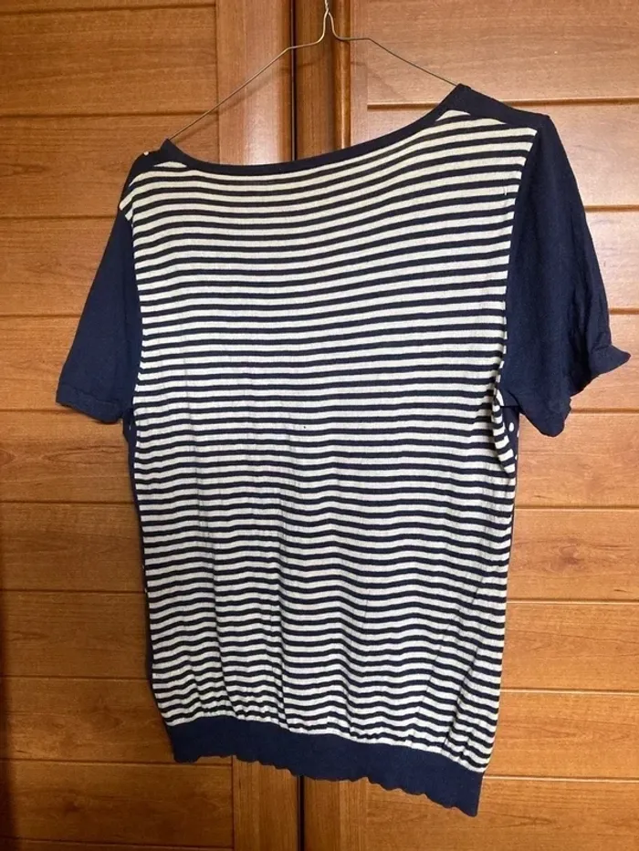 T-shirt pull fin manches courtes femme M - photo numéro 2
