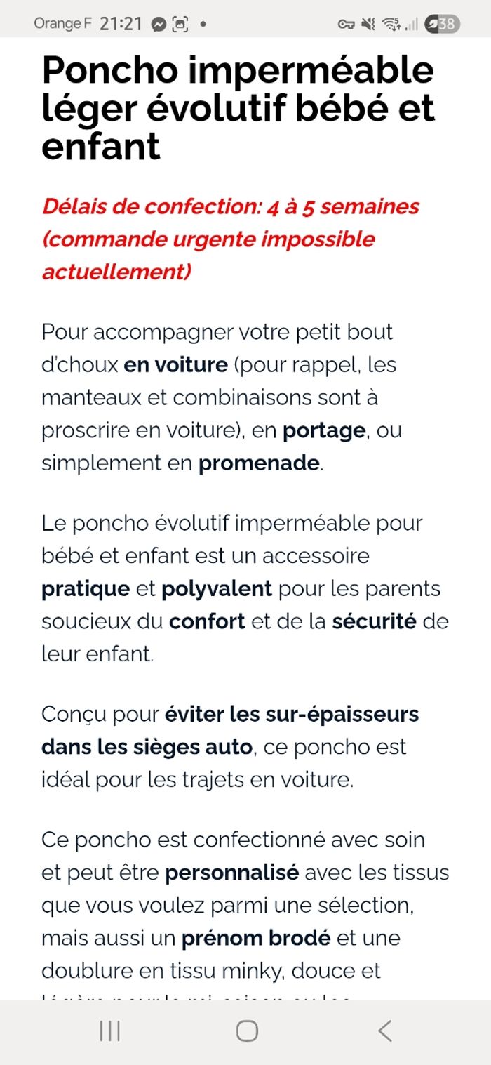 Poncho polaire imperméable bébé - photo numéro 8