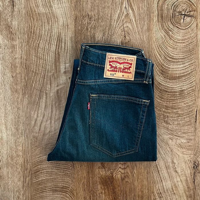Jean/pantalon Levi's 512 Slim Taper bleu reconditionné, homme, taille : W 32 (42 taille française)