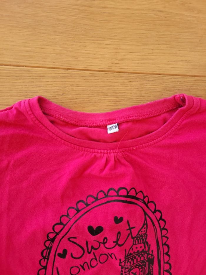 Haut manches longues 10 12 ans rose - photo numéro 2